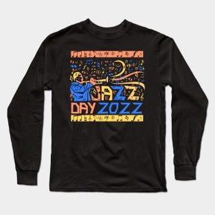 Funny Jazz Day 2022 Trumpet Player Long Sleeve T-Shirt